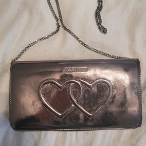 Love Moschino chrome crossbody